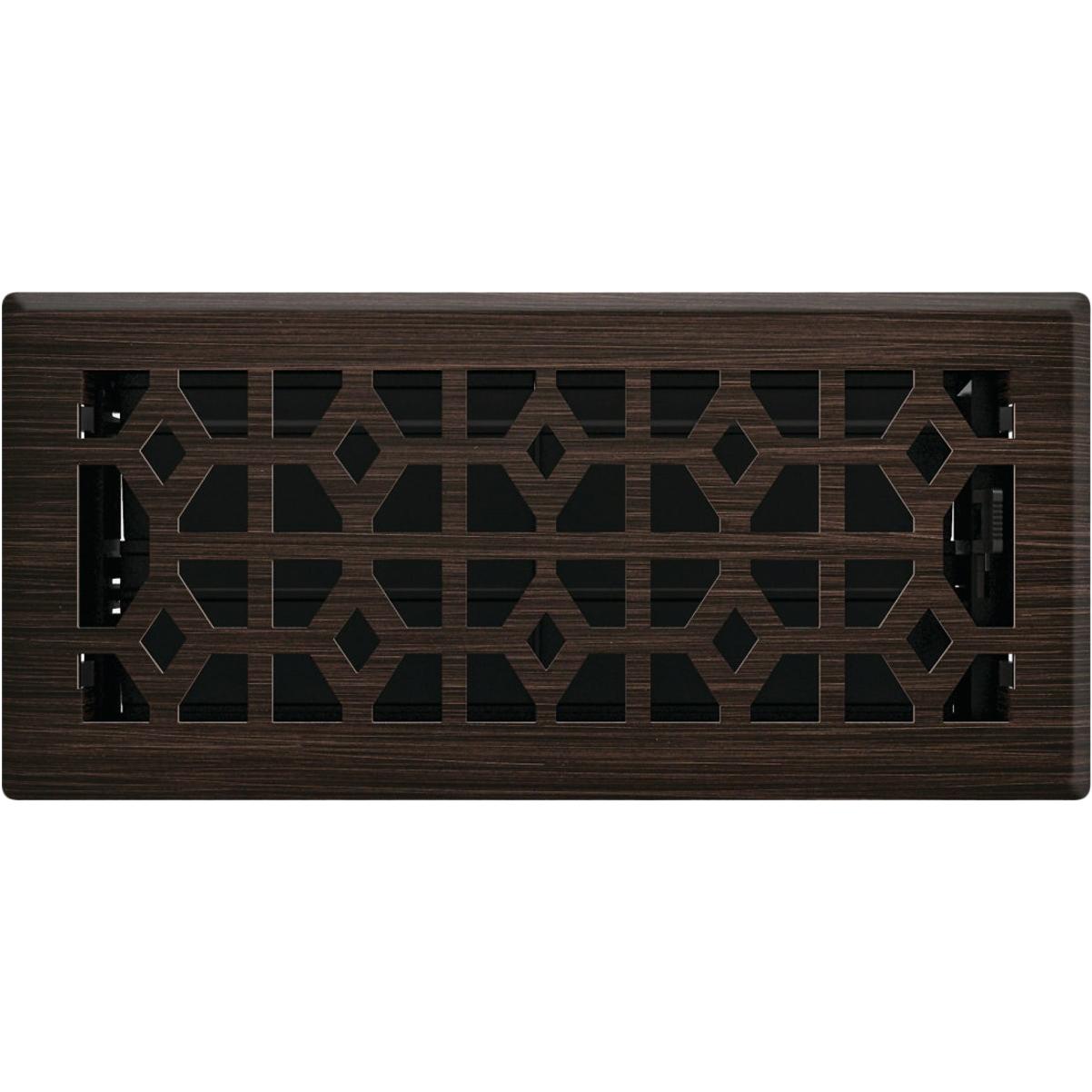 Imperial Templar 4 In. x 10 In. Oil-Rubbed Bronze Steel Floor Register