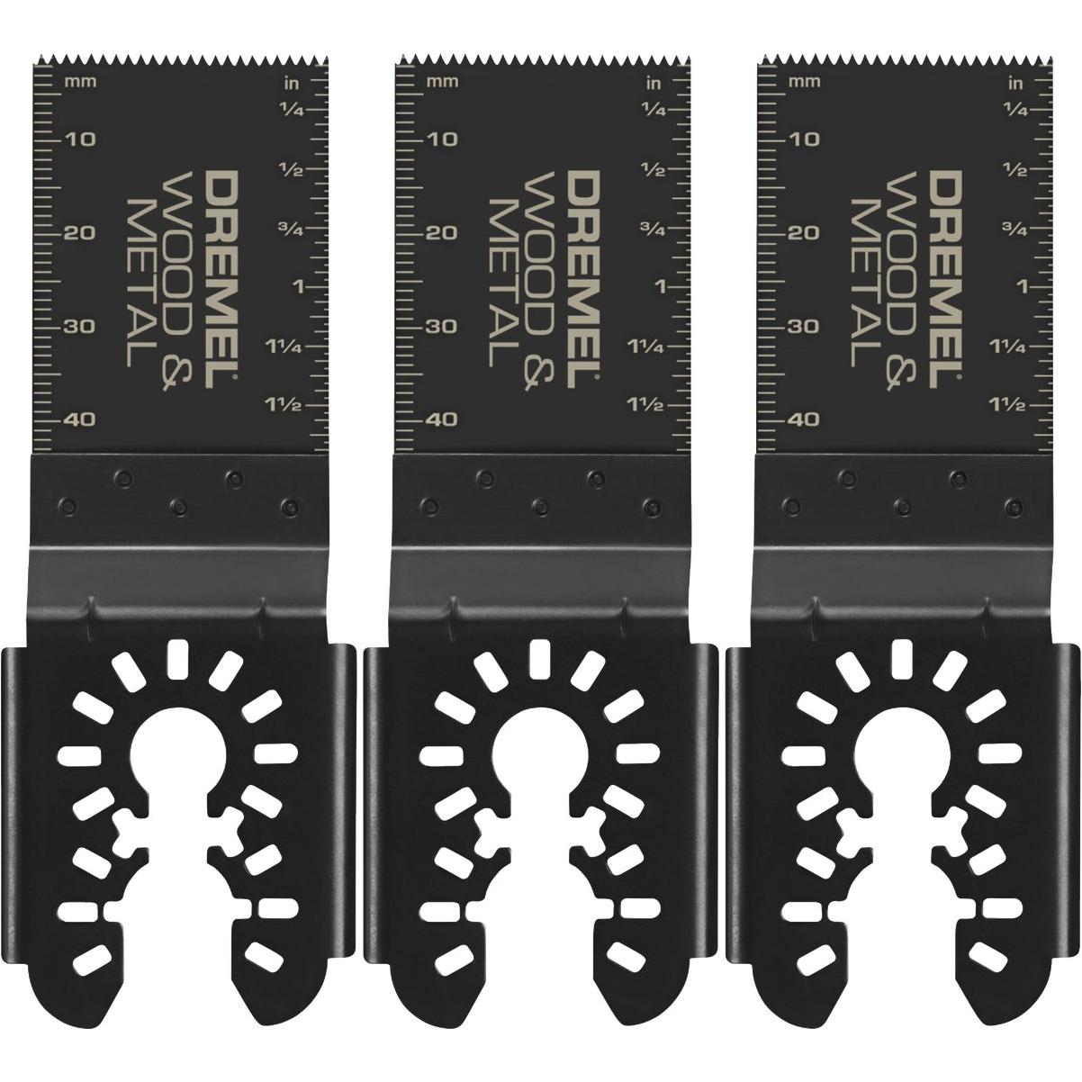 Dremel Universal 1-1/4 In. Bi-Metal Wood/Metal Flush Cut Oscillating Blade (4-Pack)