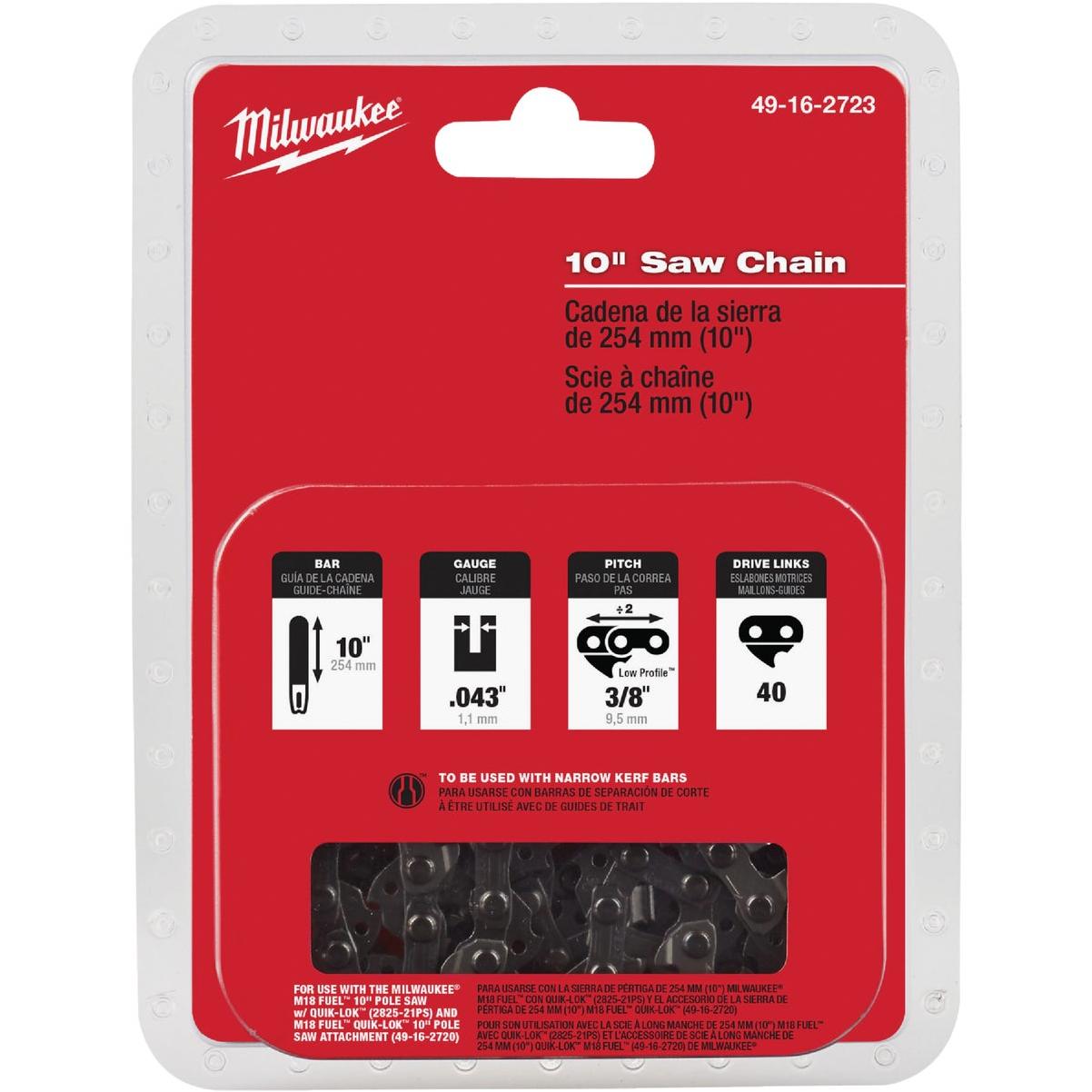 Milwaukee 10 In. 40-Link Pole Saw Chain