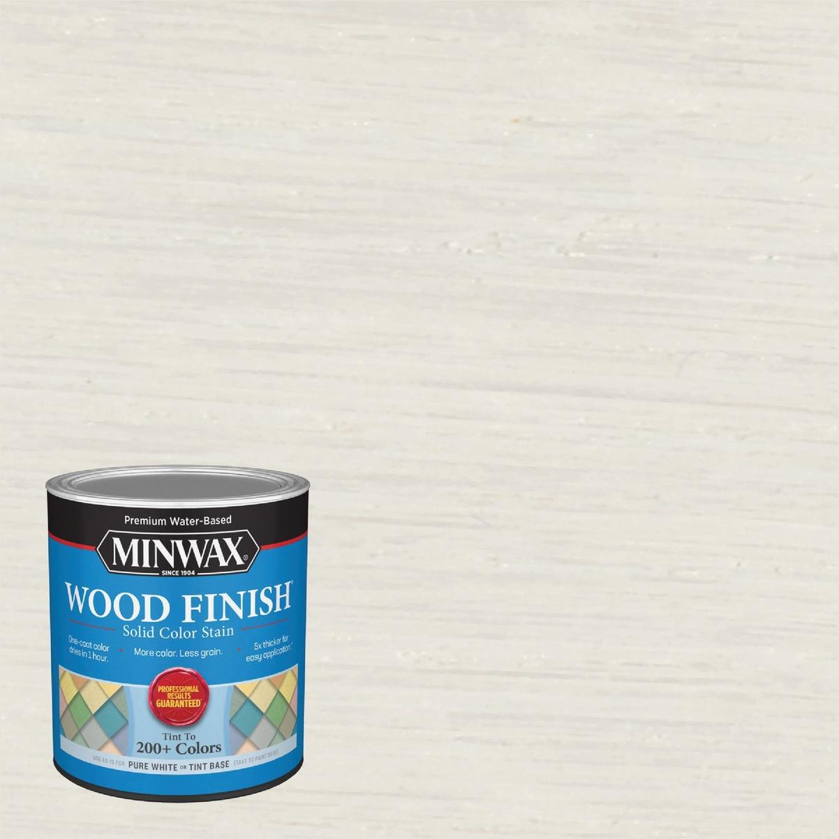Minwax Wood Finish Water-Based Solid Color Stain, White Tint Base, 1 Qt.
