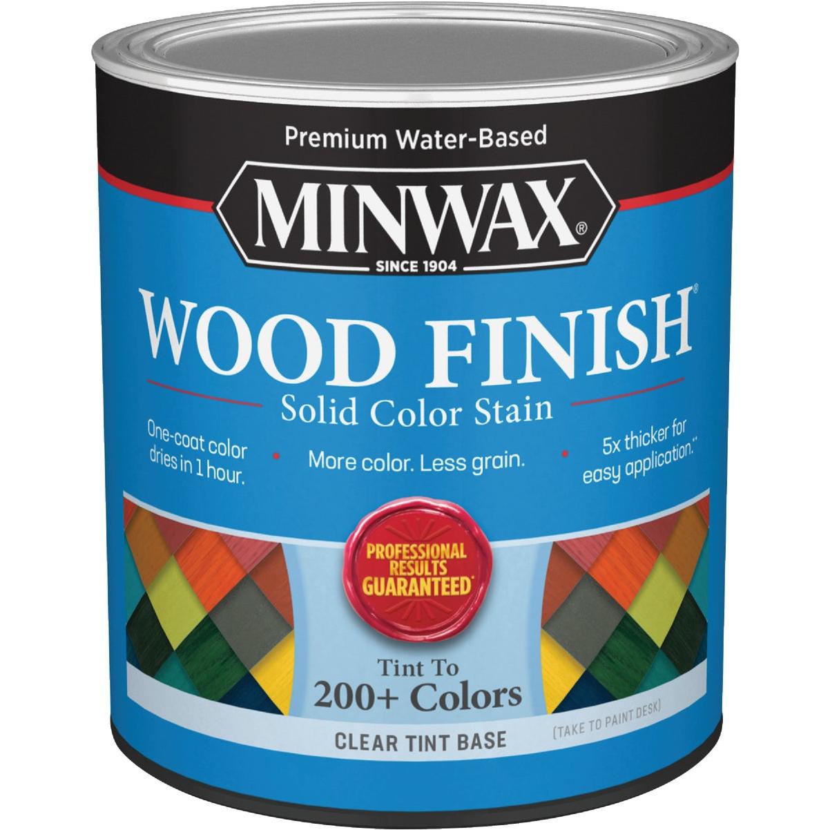 Minwax Wood Finish Water-Based Solid Color Stain, Clear Tint Base, 1 Qt.