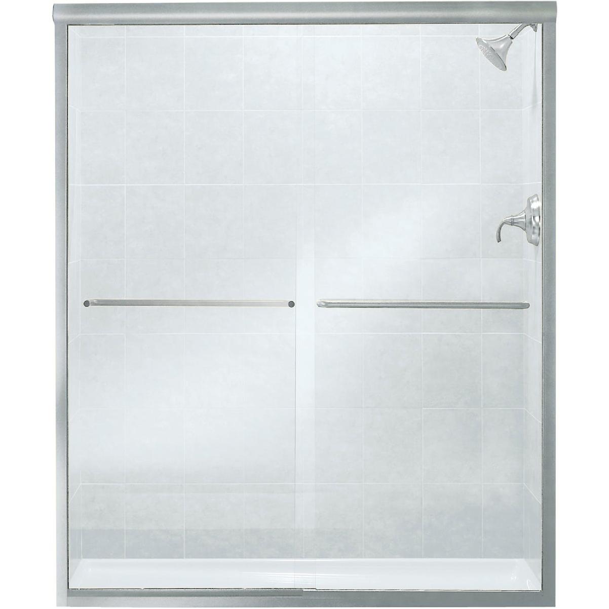 Sterling Finesse 59-5/8 In. W. X 70-5/16 In. H. Chrome Frameless Clear Sliding Shower Door