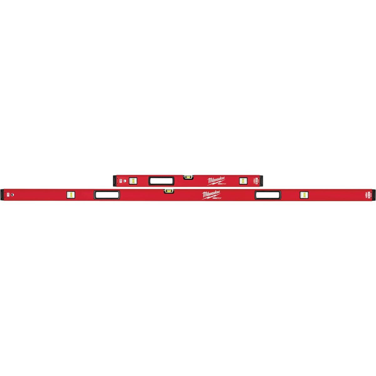 Milwaukee Redstick 78 In. and 32 In. Aluminum Magnetic Box Level Set