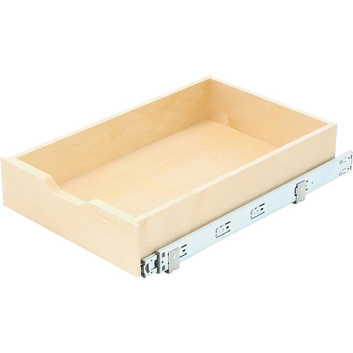 Knape & Vogt Real Solutions 14 In. Soft-Close Wood Drawer Pull-Out Cabinet Organizer