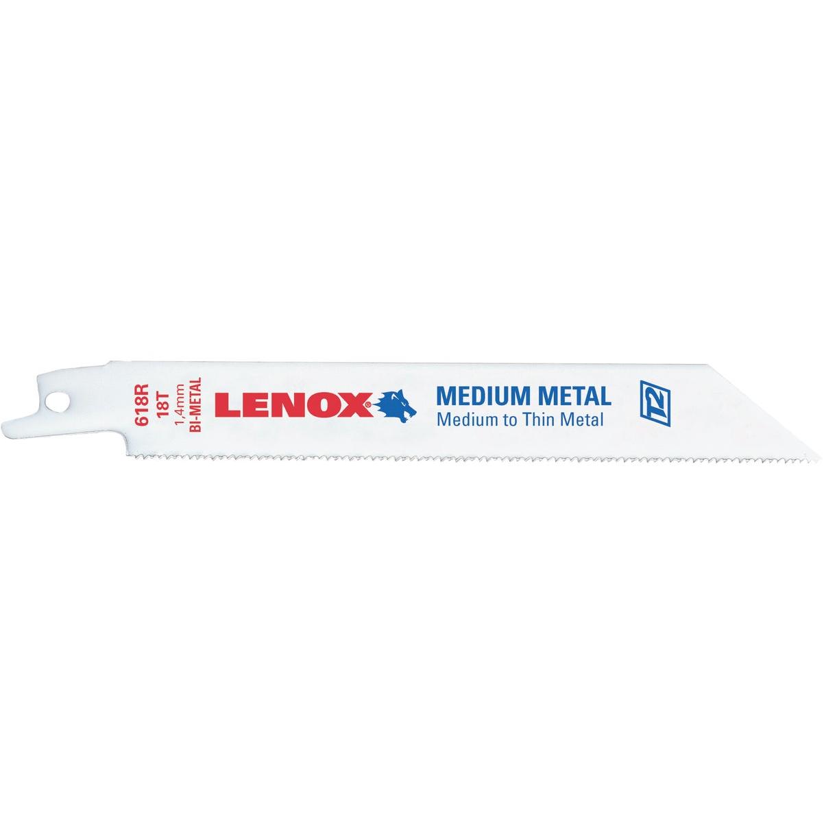 Lenox METALWOLF WAVE EDGE 6 In. 18 TPI Medium Metal Reciprocating Saw Blade (5-Pack)