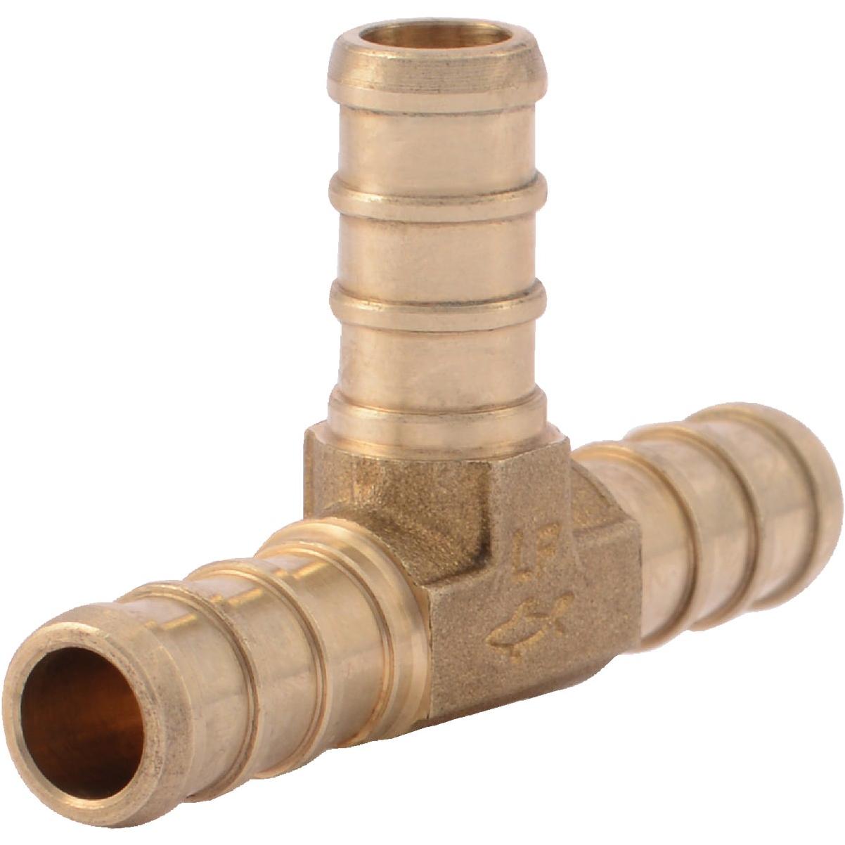 SharkBite 3/8 In. x 3/8 In. x 3/8 In. Barb Brass PEX Tee