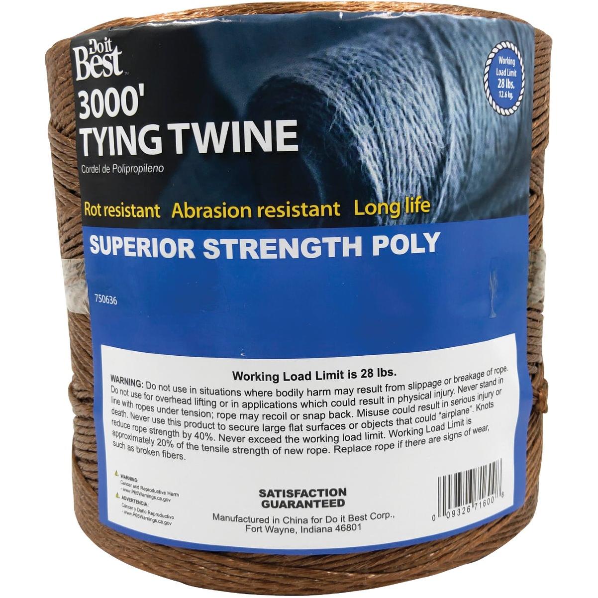 Do it Best 5/64 In. x 3000 Ft. Brown Polypropylene Tying Twine