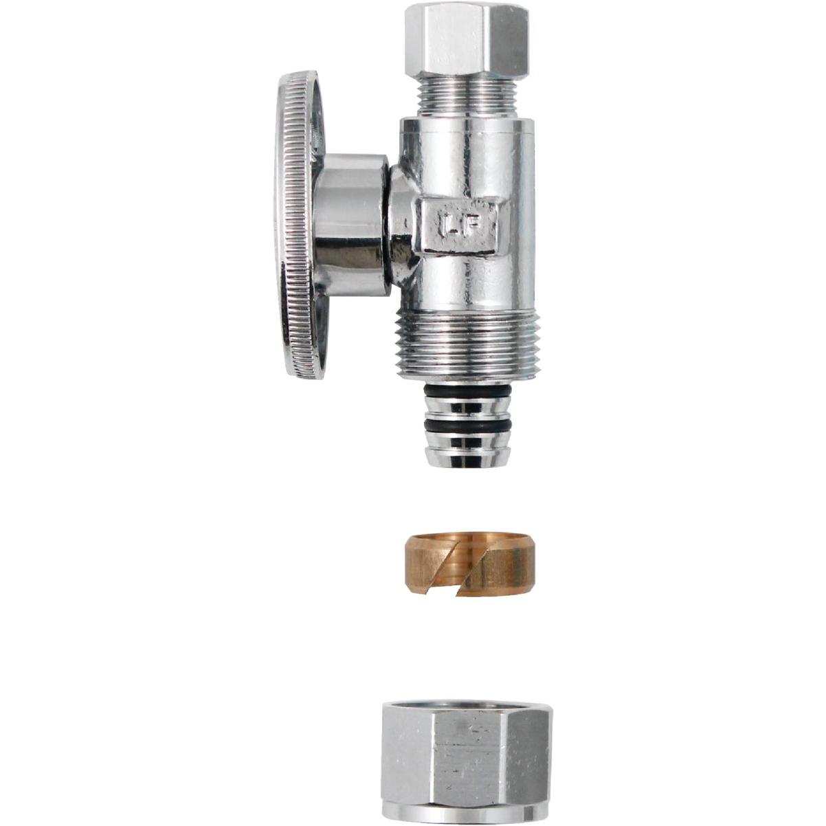 Plumb Pak No Crimp 1/2 In. x 3/8 In. Quarter Turn PEX Straight Valve