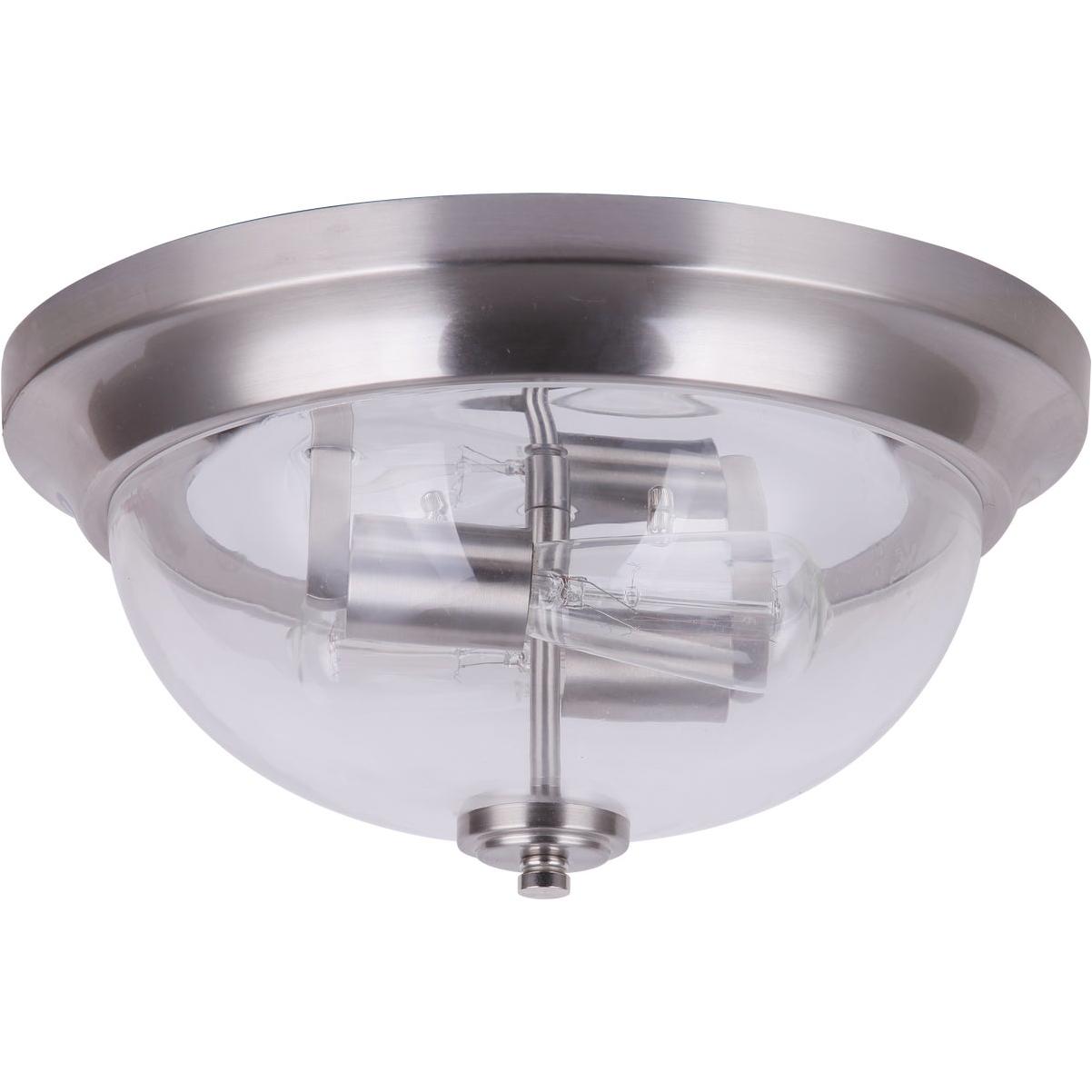 Home Impressions 13 In. Brushed Nickel LED Flush Mount Ceiling Light Fixture