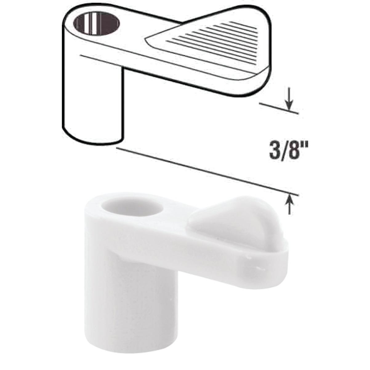 Prime-Line 3/8 In. White Swivel Plastic Screen Clips with Screws