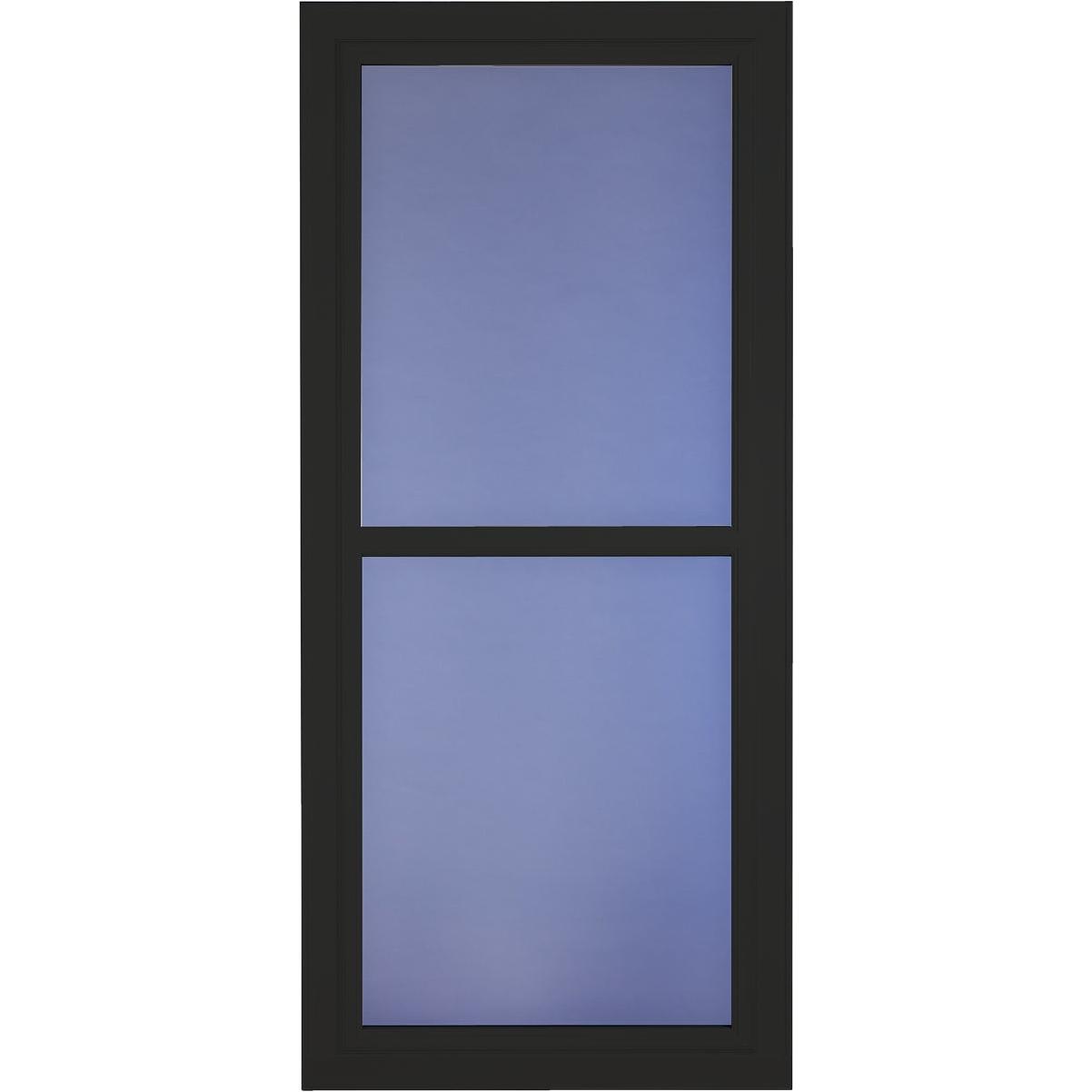 LARSON Tradewinds 36-in x 81-in Black Full-View Aluminum Storm Door LARSON Tradewinds 36-in x 81-in Black Full-View Aluminum Storm Door
