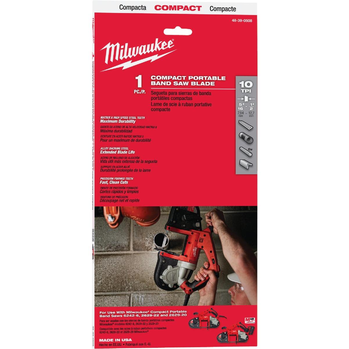 Milwaukee 35-3/8 In. x 1/2 In. 10 TPI Compact Band Saw Blade