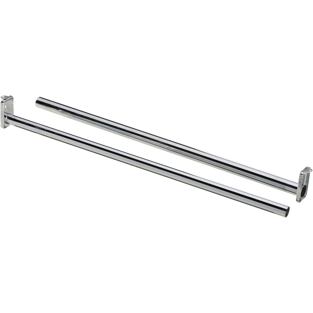 National Hardware 30 In. to 48 In. Chrome Adjustable Closet Rod