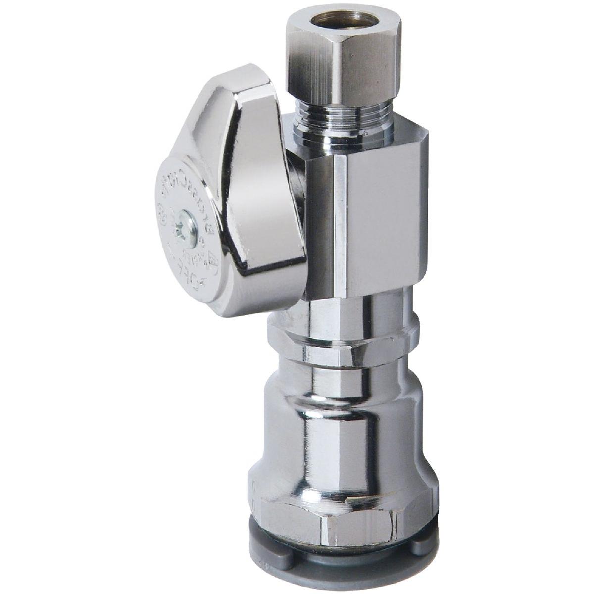 BrassCraft 5/8 In. OD CMP x 3/8 In. OD CMP Brass Shut Off Straight Valve