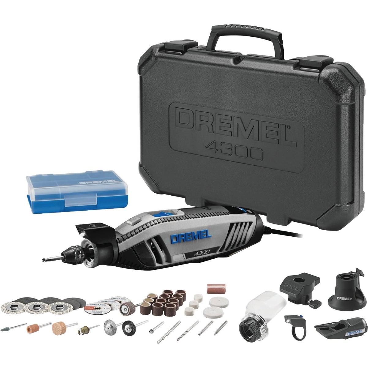 Dremel 4300 Series 1.8-Amp Variable Speed Electric Rotary Tool Kit with (40) Accessories & (5) Attachments