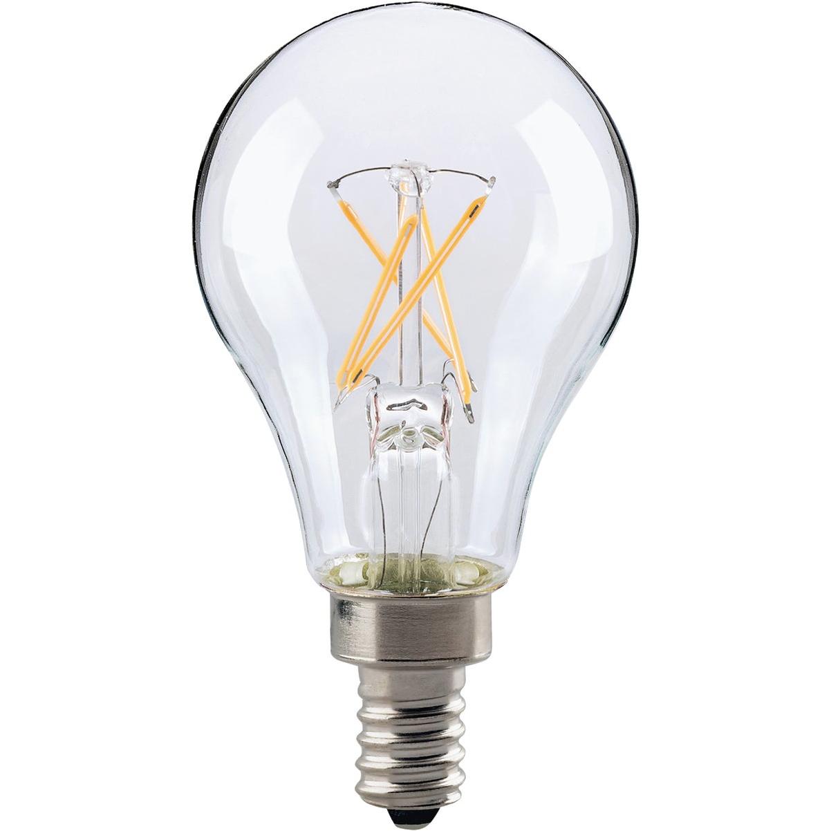 Satco 40W Equivalent Warm White A15 Candelabra Dimmable Traditional LED Light Bulb (2-Pack)
