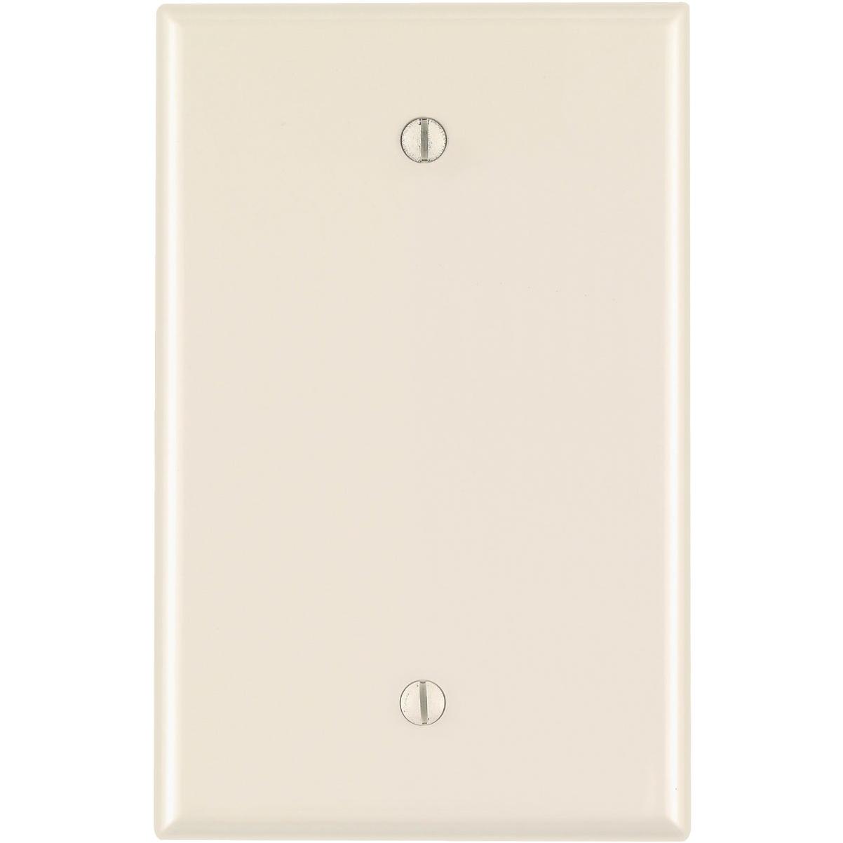 Leviton 1-Gang Mid-Way Thermoplastic Nylon Blank Wall Plate, Light Almond