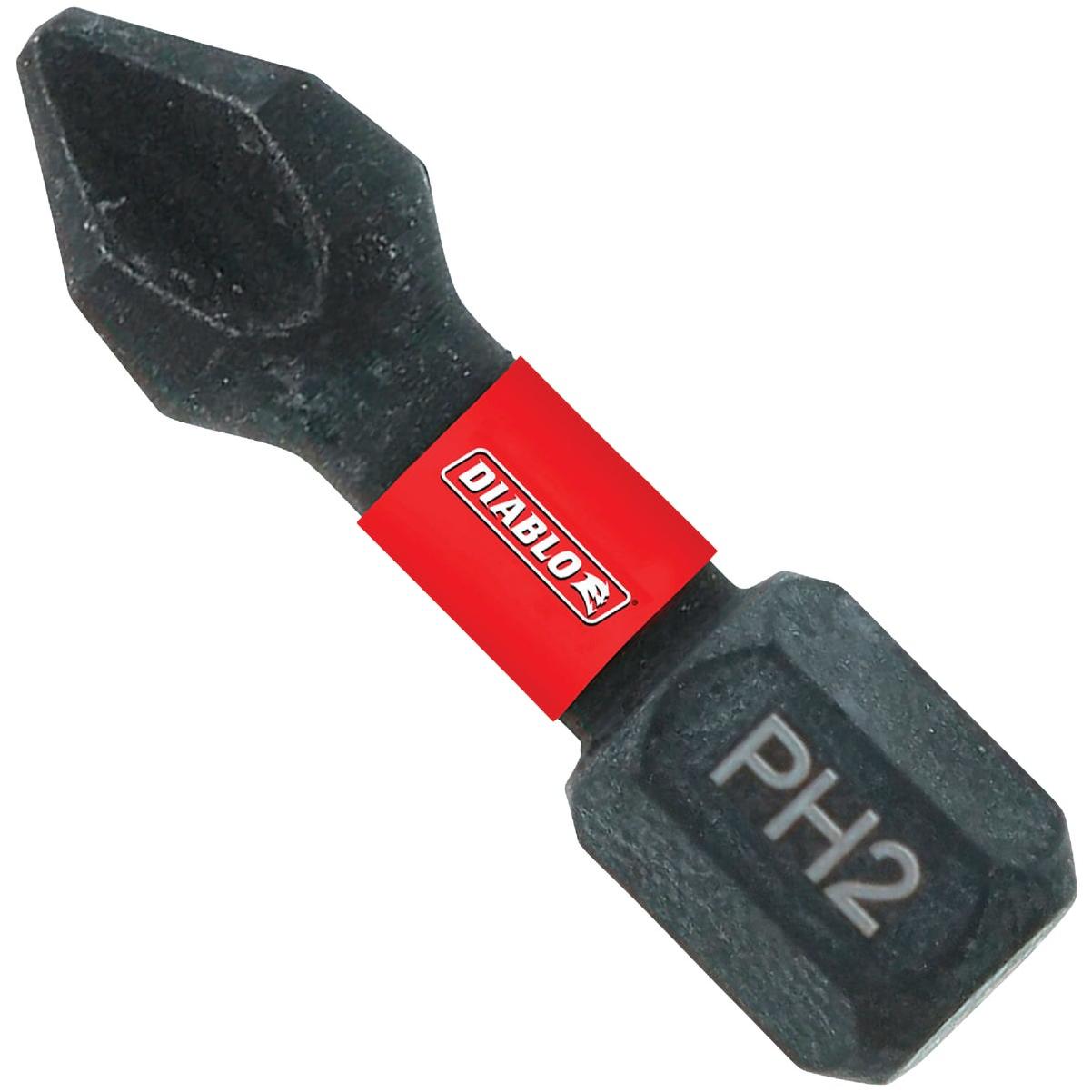 Diablo #2 Phillips 1 In. Insert Impact Screwdriver Bit (25-Pack)