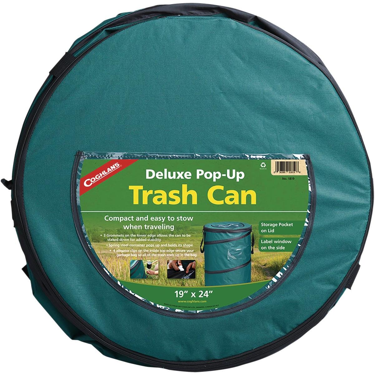 Coghlans 29.5 Gal. Green Polyester Deluxe Pop-Up Trash Can
