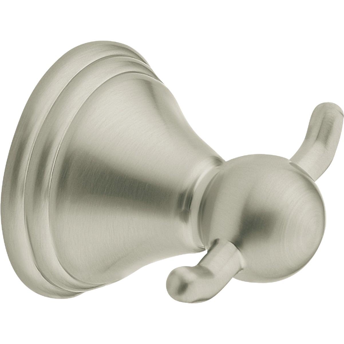 Moen Preston Double Robe Hook, Brushed Nickel