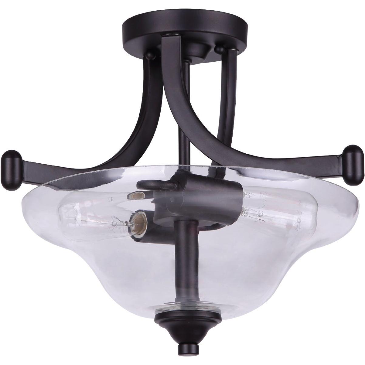 Home Impressions 15 In. Oil Rubbed Bronze Semi-Flush Mount Ceiling Light Fixture
