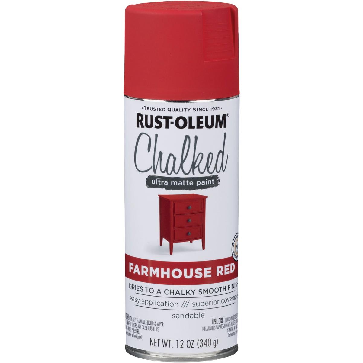 Rust-Oleum Chalked 12 Oz. Ultra Matte Farmhouse Red Chalk Spray Paint