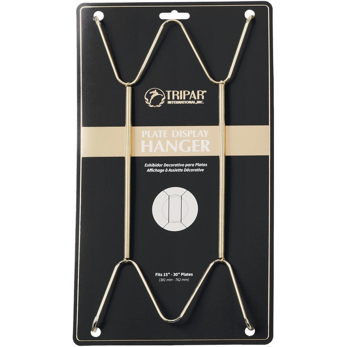 Tripar 19 In. to 24 In. Brass Wire Plate Hanger, 2 Lb. Weight Capacity