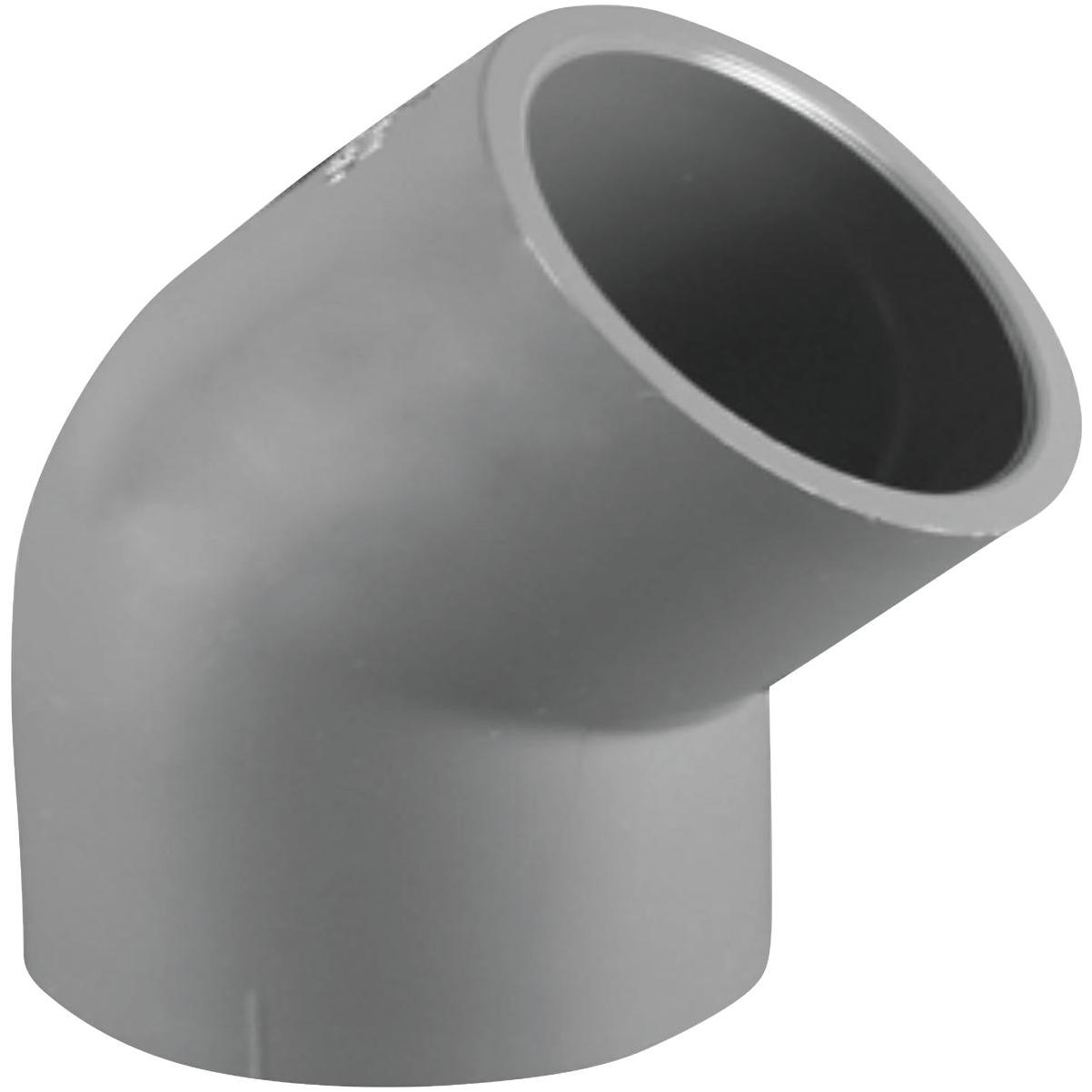 Charlotte Pipe 1-1/2 In. Slip x Slip Schedule 80 45 Deg. PVC Elbow (1/8 Bend)
