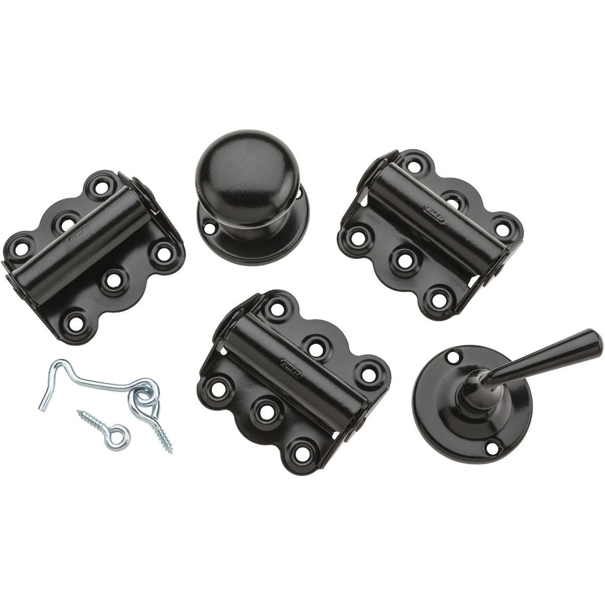 National Hardware Black 3-Hinge Screen Door Kit