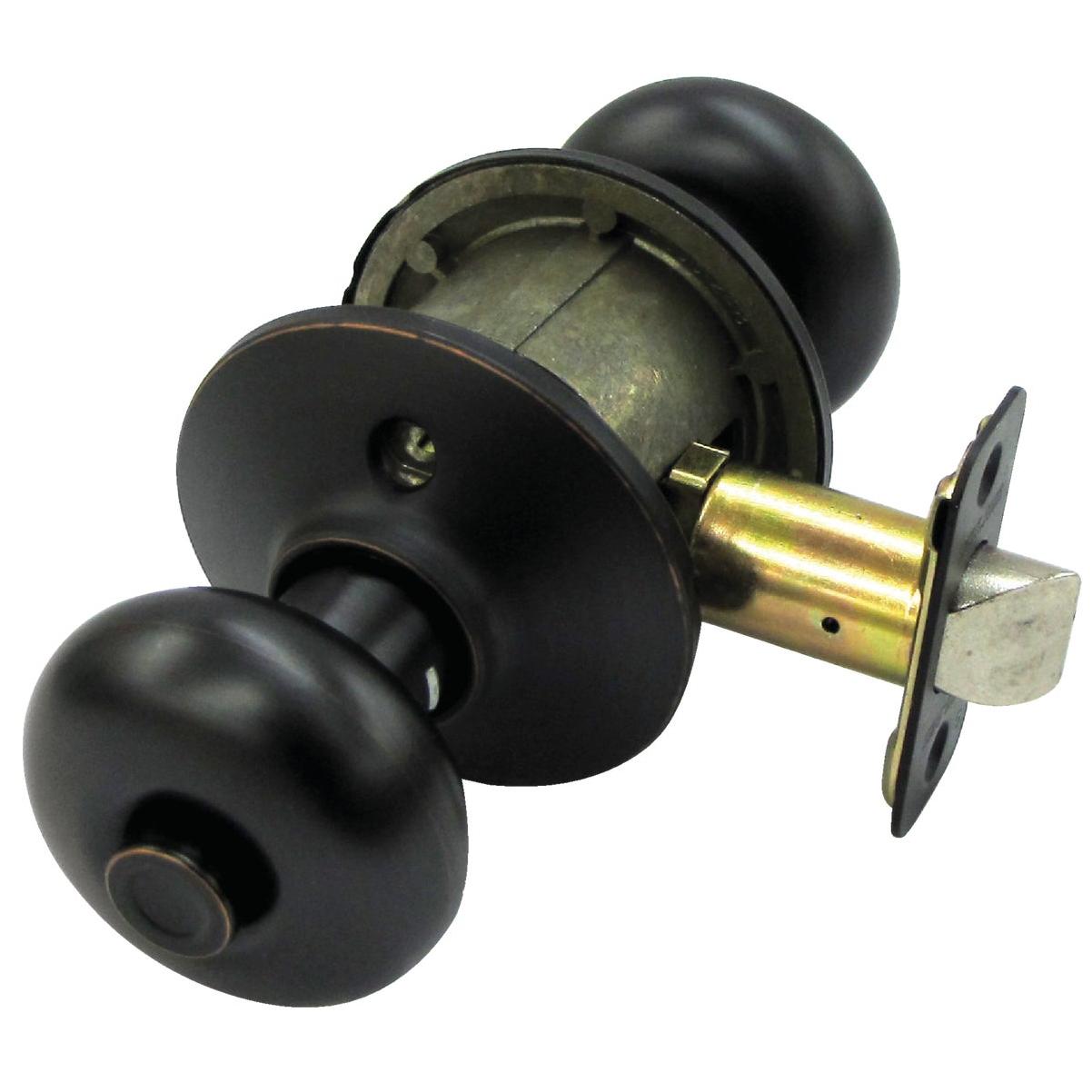 Schlage Plymouth Aged Bronze Bed & Bath Door Knob