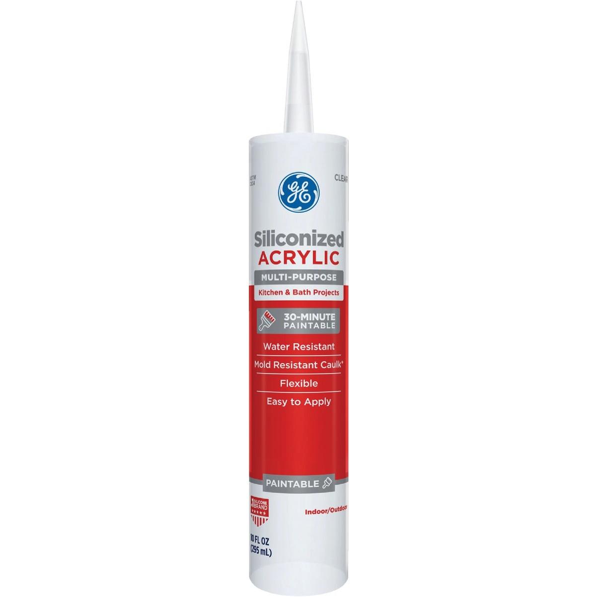 GE Seal & Fill Multi-Purpose Kitchen & Bath Sealant, Clear, 10 Oz. Cartridge