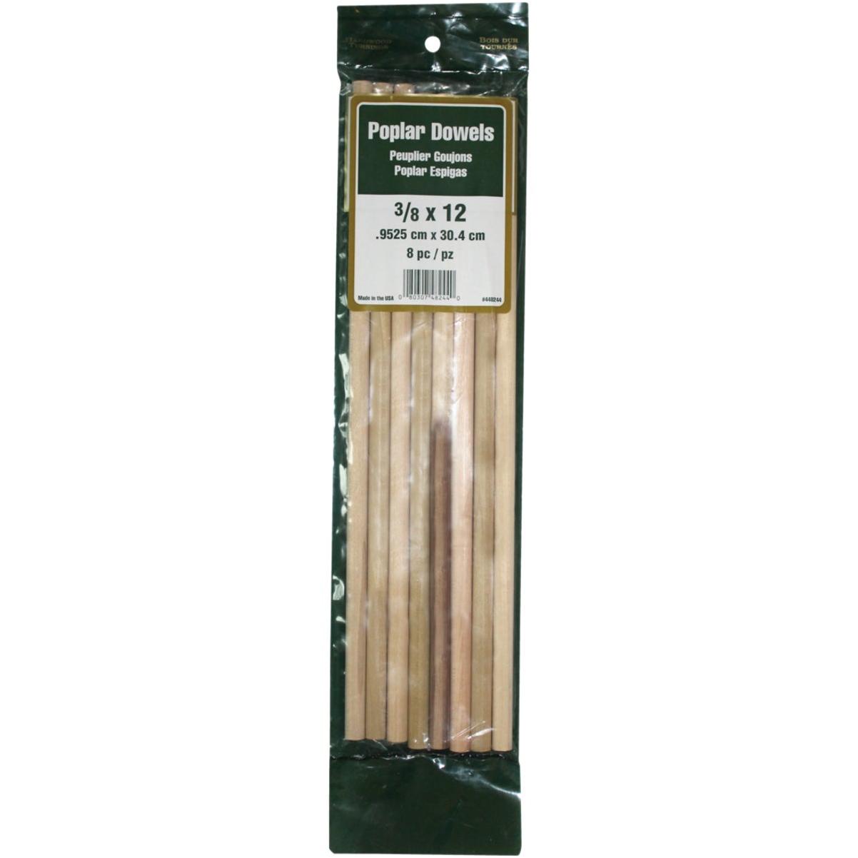 Madison Mill 3/8 In. x 12 In. Poplar Dowel Rod (8 Pieces)