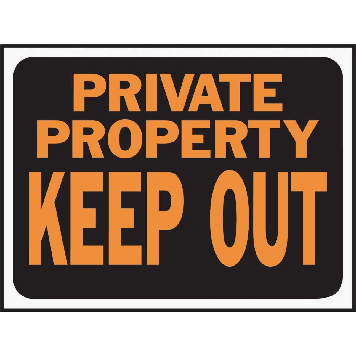 Hy-Ko 9x12 Plastic Sign, Private Property Keep Out