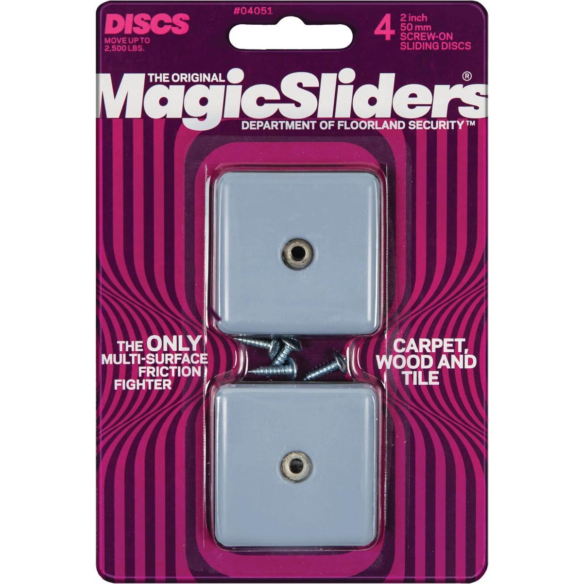 5011685 Gray Nylon & Plastic Screw-On Sliding Discs - 4 per Pack