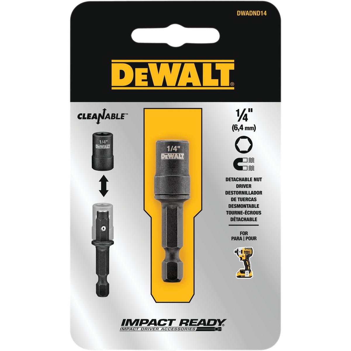 DEWALT Impact Ready 1/4 In. x 2 In. Cleanable Magnetic Nutdriver