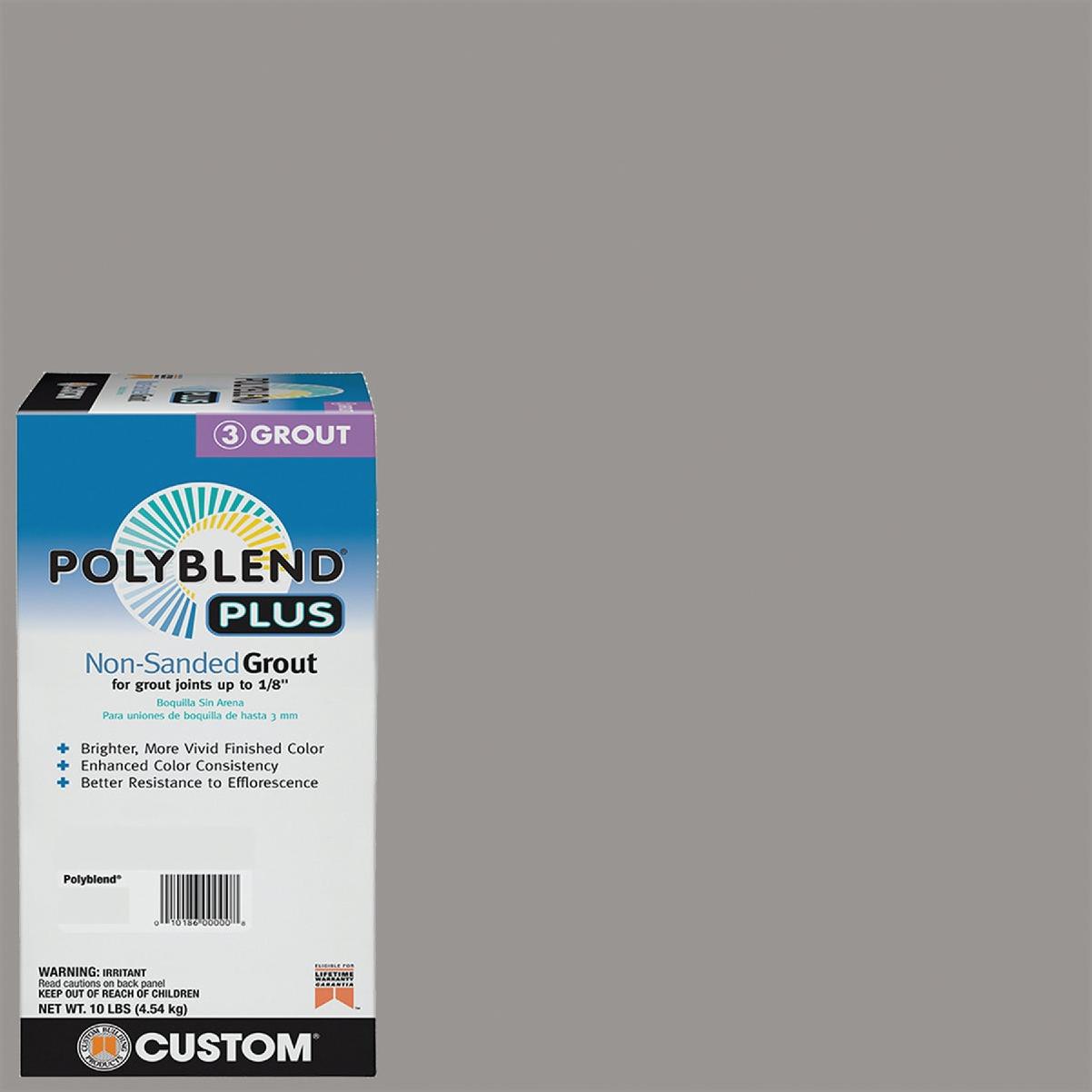 Custom Building Products PolyBlend PLUS 10 Lb. Delorean Gray Non-Sanded Tile Grout