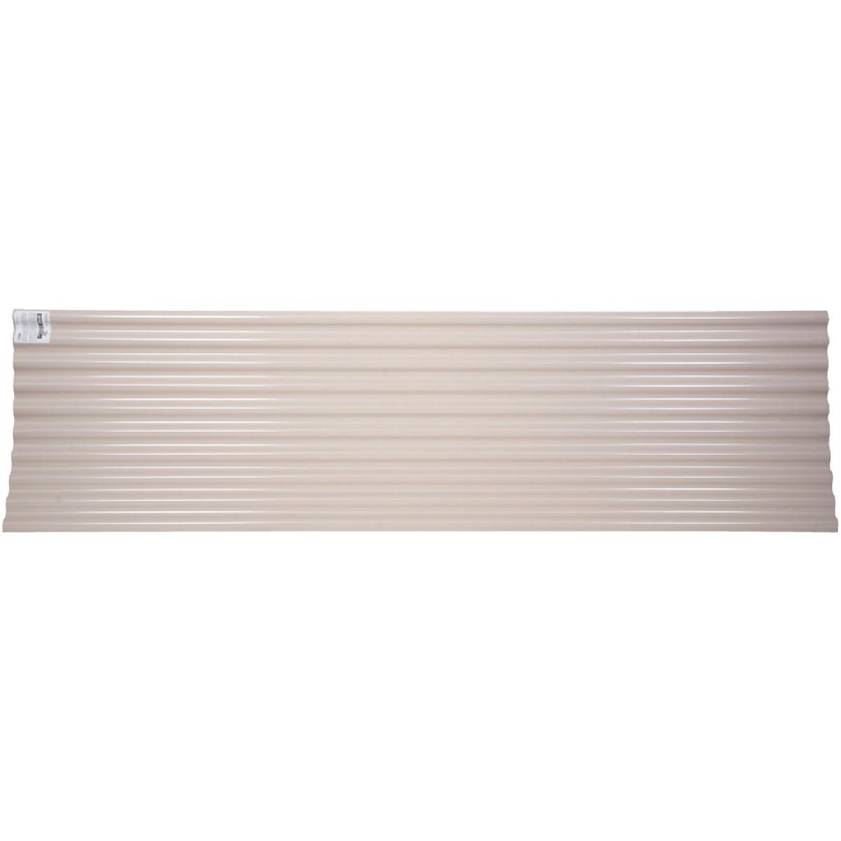 Tuftex Seacoaster 26 In. x 8 Ft. Opaque Tan Round Wave Vinyl Corrugated Panels