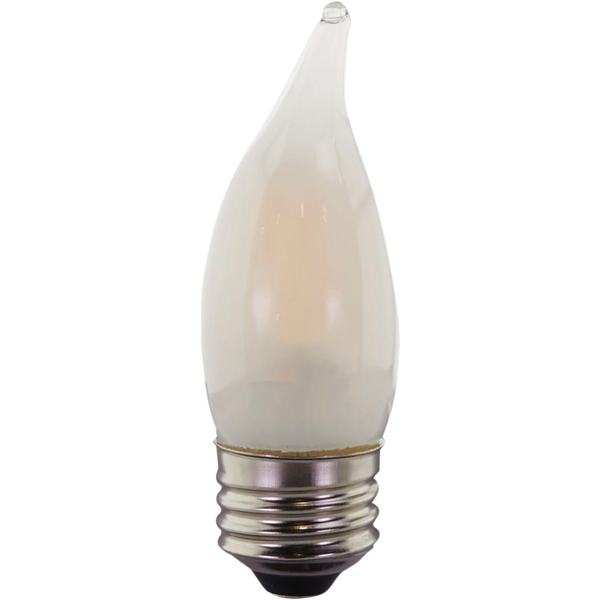 Satco Nuvo 40W Equivalent Warm White Frosted CA10 Medium LED Decorative Light Bulb (2-Pack)