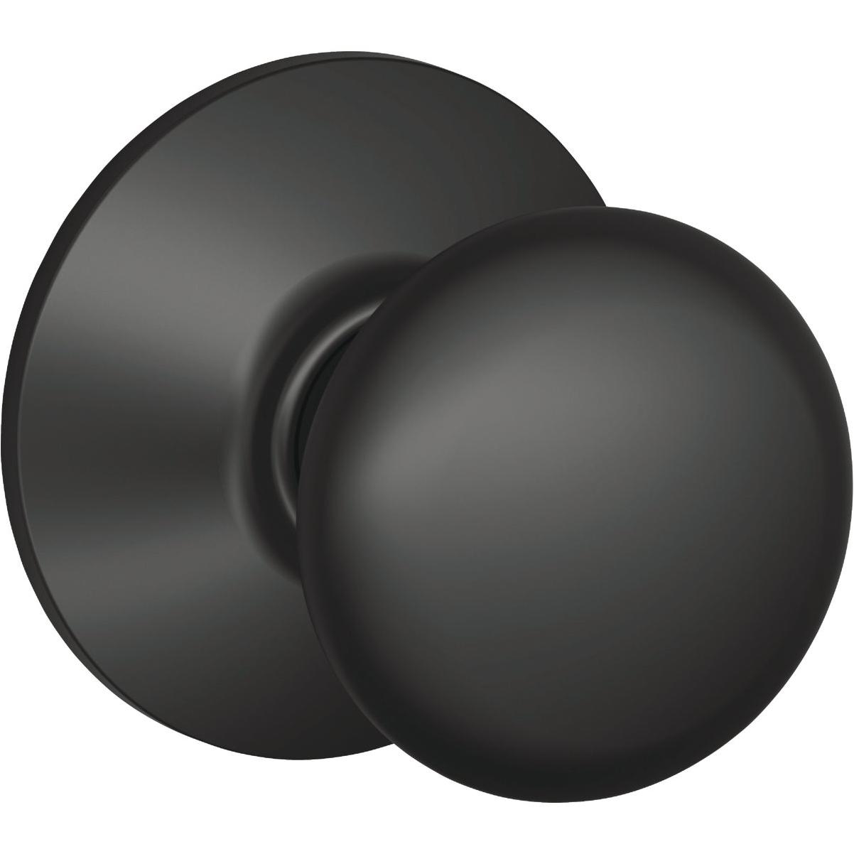 Schlage Plymouth Matte Black Passage Hall & Closet Door Knob