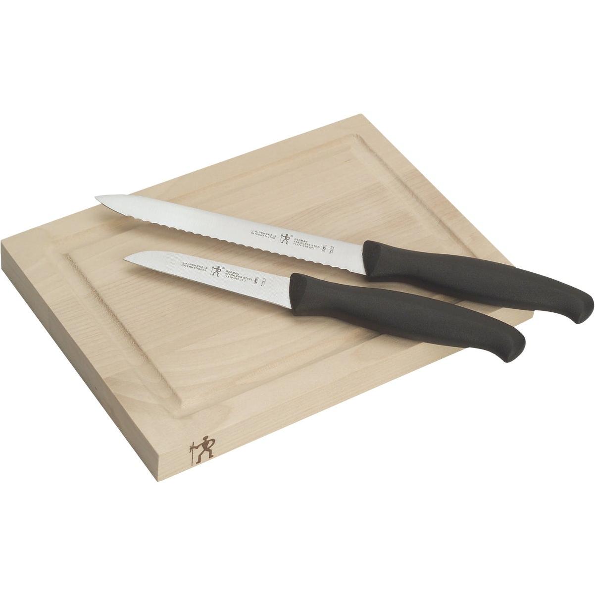 International Stainless Steel Bar Knife & Board Set - 3 Pieces