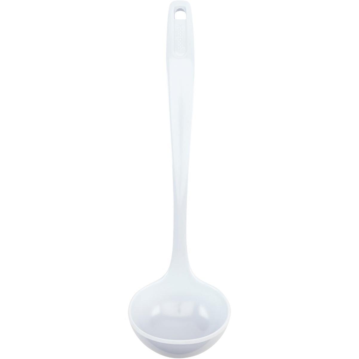 12 Inch White Melamine Ladle - Heat Resistant Kitchen Utensil