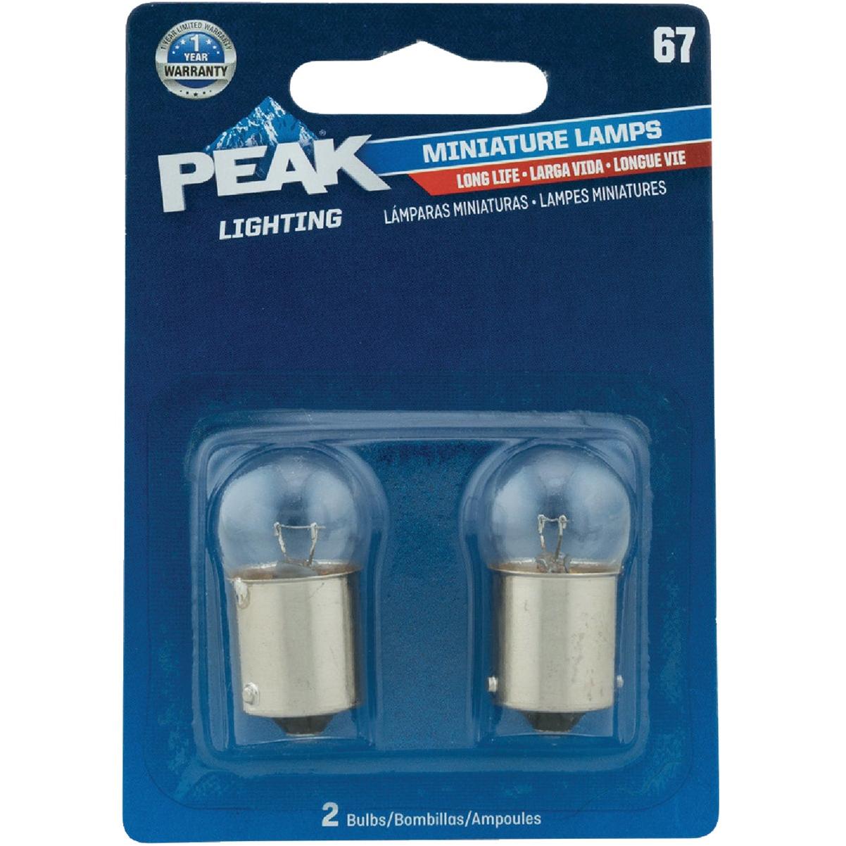 PEAK 67 13.5V Mini Incandescent Automotive Bulb (2-Pack)