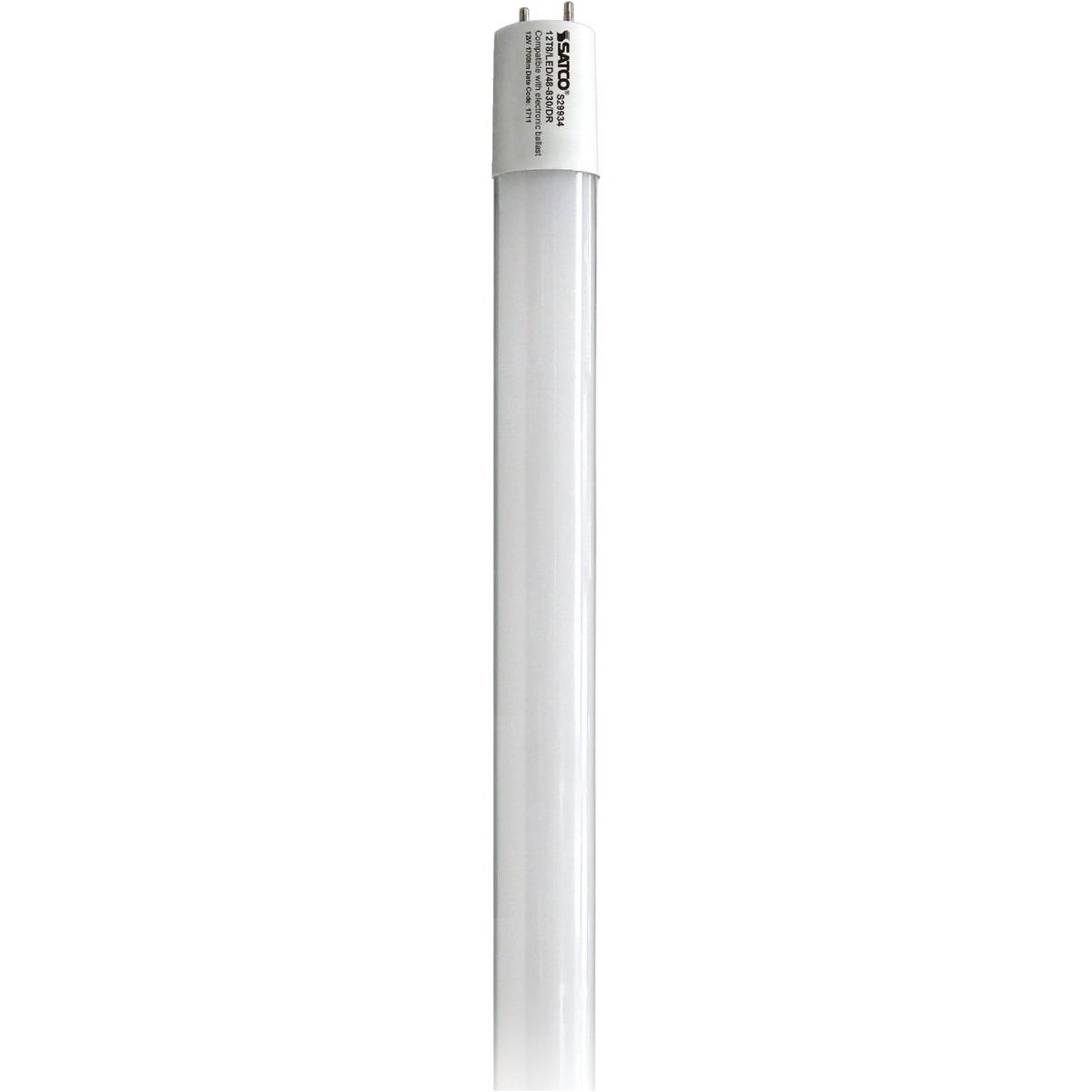 Satco 32W Equivalent 48 In. Warm White T8 Medium Bi-Pin LED Tube Light Bulb