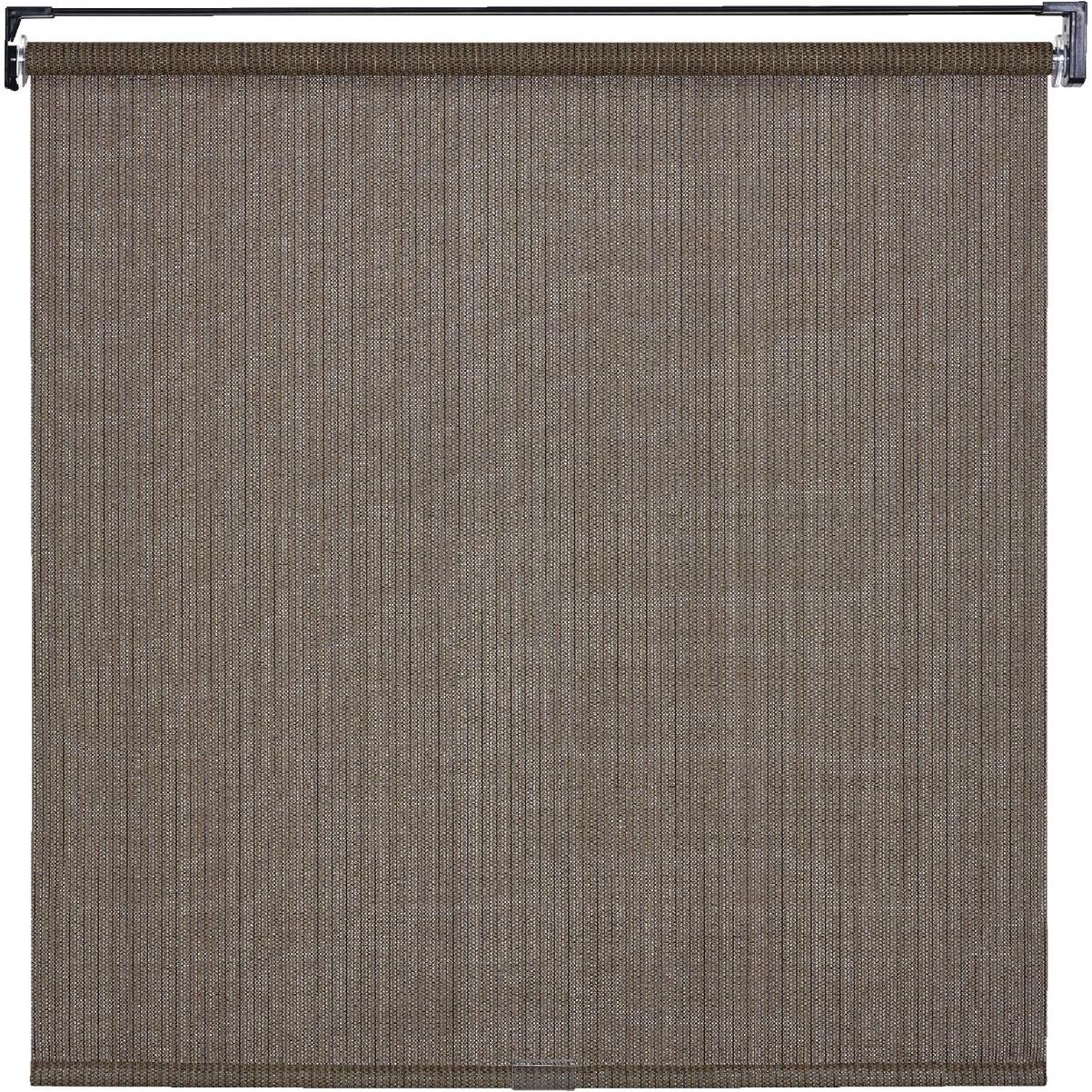 Home Impressions 96 In. x 72 In. Brown Fabric Indoor/Outdoor Cordless Roller Shade