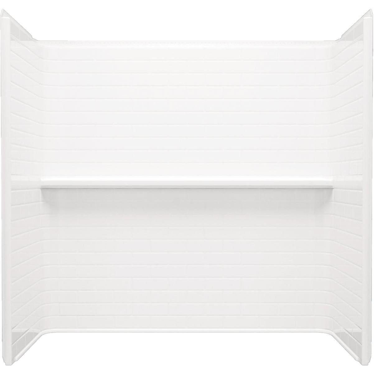 Sterling Traverse 60-1/8 In. L x 31-1/4 In. W X 58-1/4 In. H 4-Piece Tub & Shower Wall Set in White