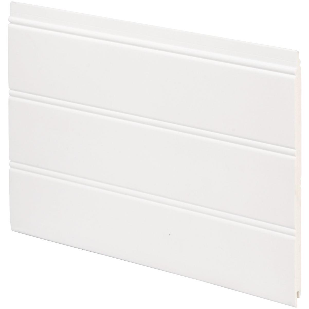 Inteplast Building Products 7-1/2 In. W. x 1/4 In. H. x 8 Ft. L. White PVC Reversible Beaded Wainscot