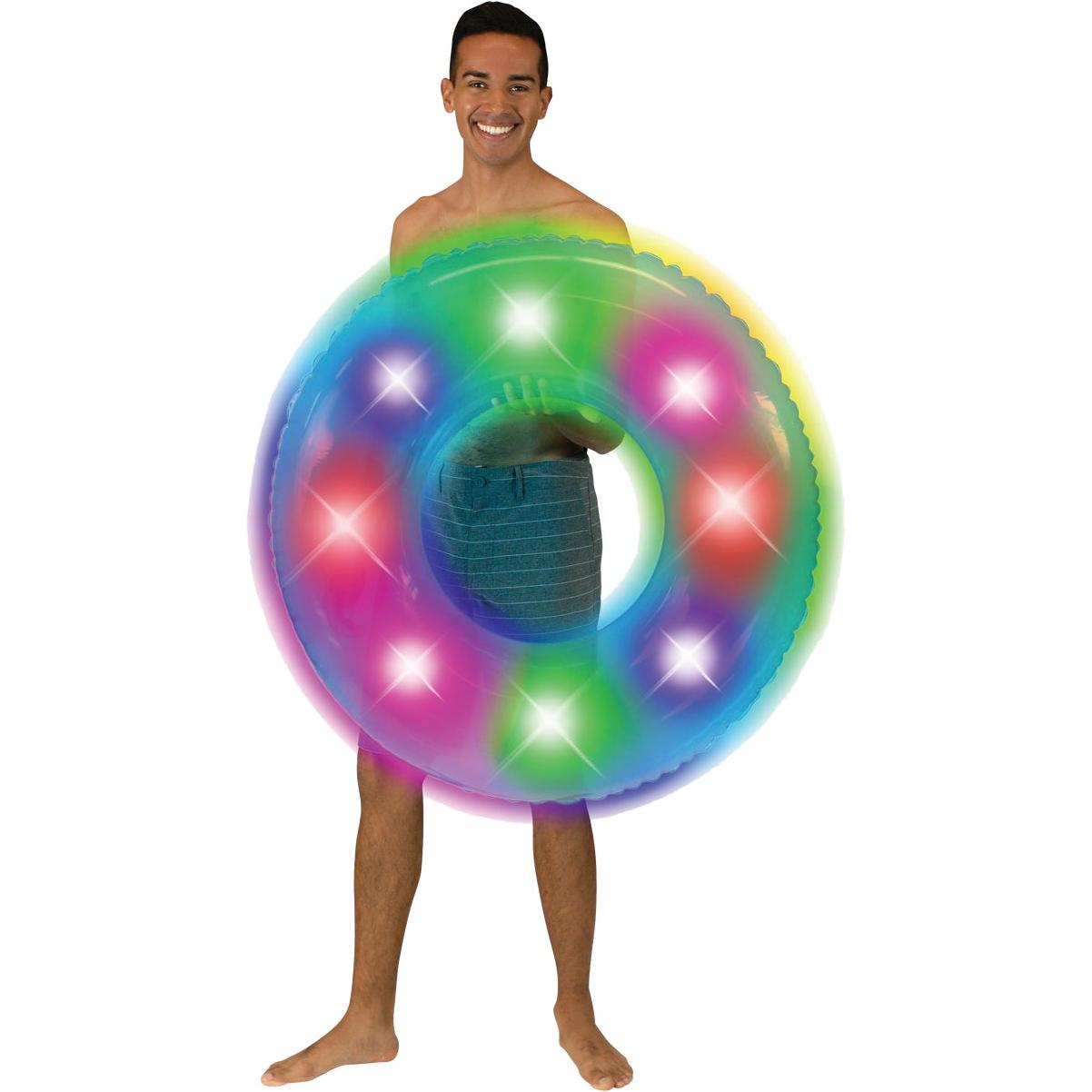 PoolCandy Illuminated LED Ride-On Tube Pool Float