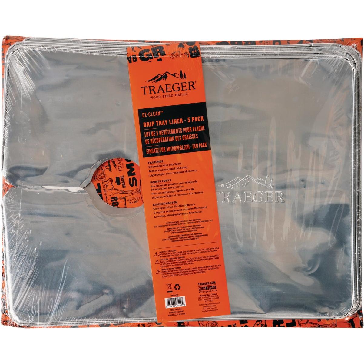 Traeger EZ-Clean Aluminum Drip Tray Liner (5-Pack)