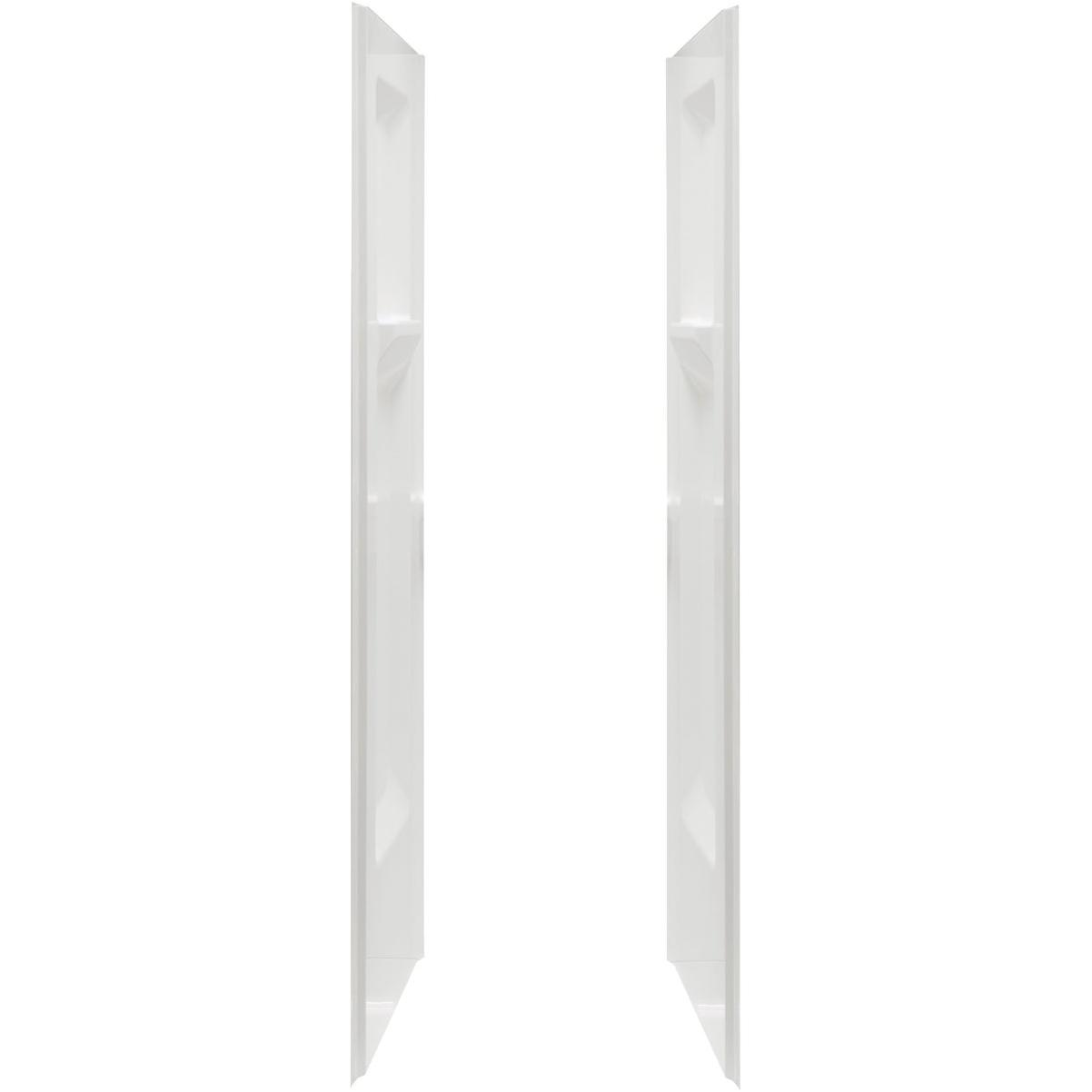 Mustee Durawall Model 700 2-Piece 48 In. W x 34 In. D Side Shower Wall Set in White