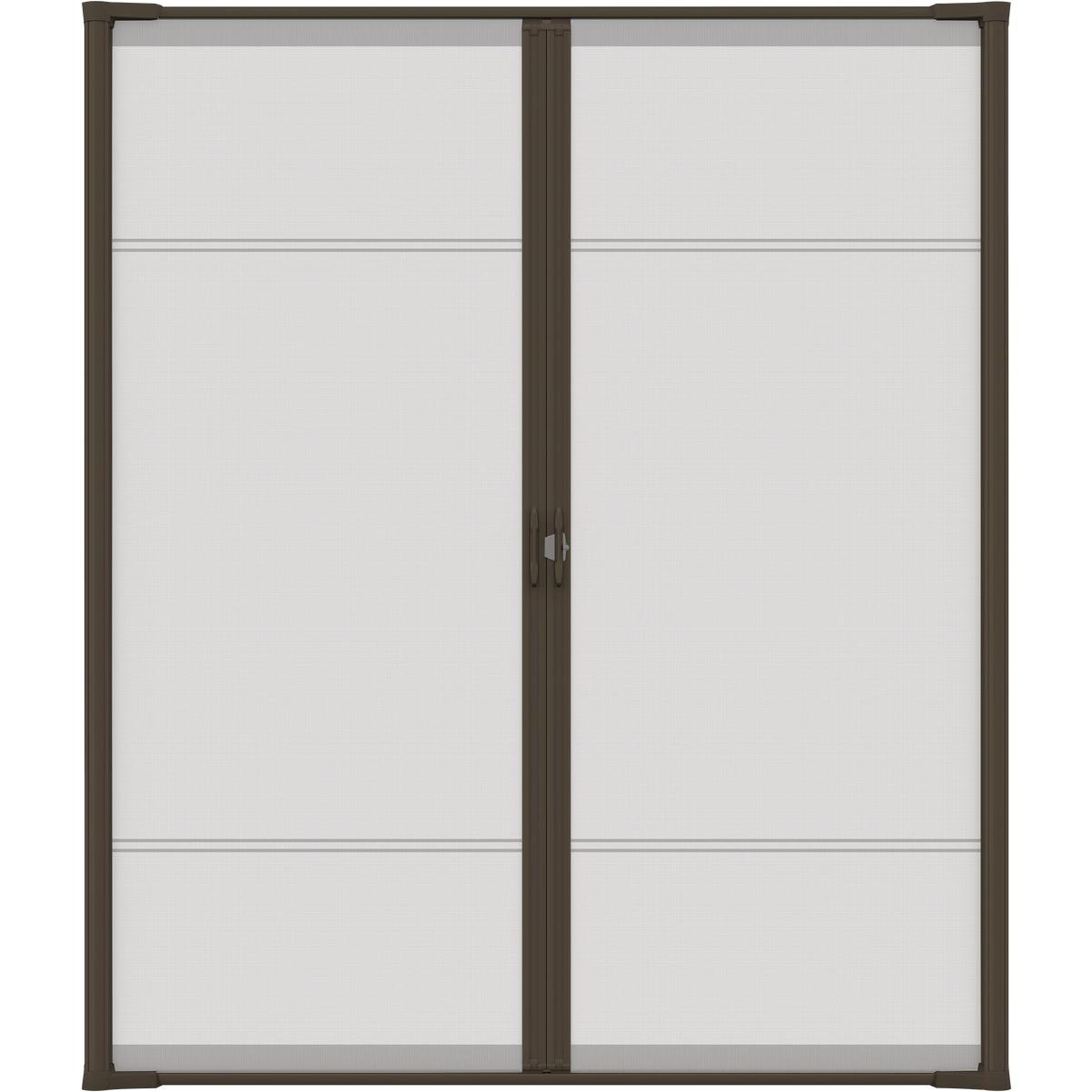Larson Brisa 68 In. To 72 In. W x 80 In. to 81 In. H Double Door Brown Retractable Screen